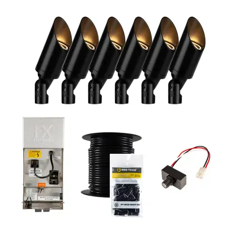 FX Luminaire FX-6-KIT-CA-PC-WIRE-BLACK Lighting Fixture