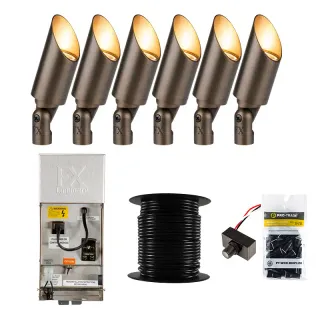 FX Luminaire FX-6-KIT-CA-PC-WIRE Lighting Fixture Stainless