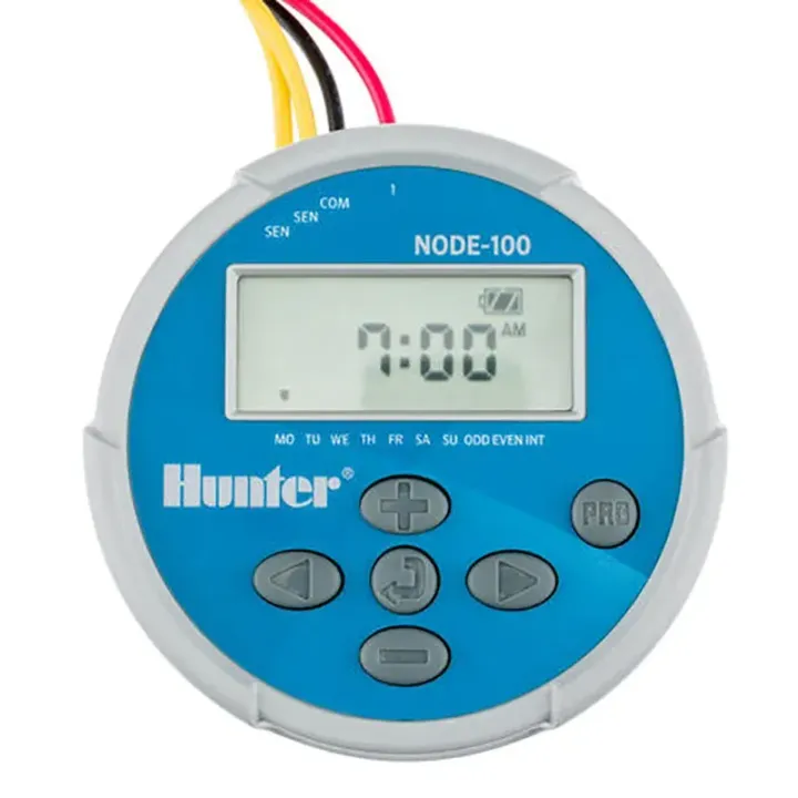 Hunter NODE 1 Station Battery Operated Controller w/ DC Latching Solenoid - Product Image