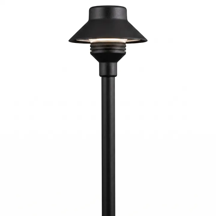 FX Luminaire TM-LED20W-12R-FB TM 12″ Path Light Flat Black Finish 1.6W 2700K LED - Product Image