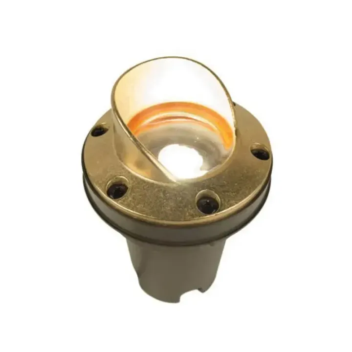 FX Luminaire FCZD3LEDCWBS FC 3-LED Cowling LED Well Light, Natural Brass - Product Image
