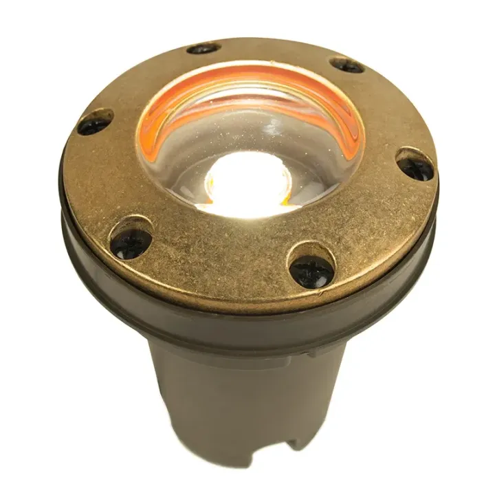 FX Luminaire FC-LED35W-FL-RG-BS Well Light Natural Brass - Product Image