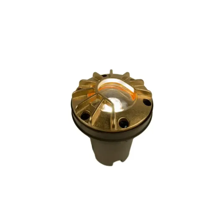 FX Luminaire FCZD3LEDLVBS FC 3-LED Louver LED Well Light, Natural Brass - Product Image